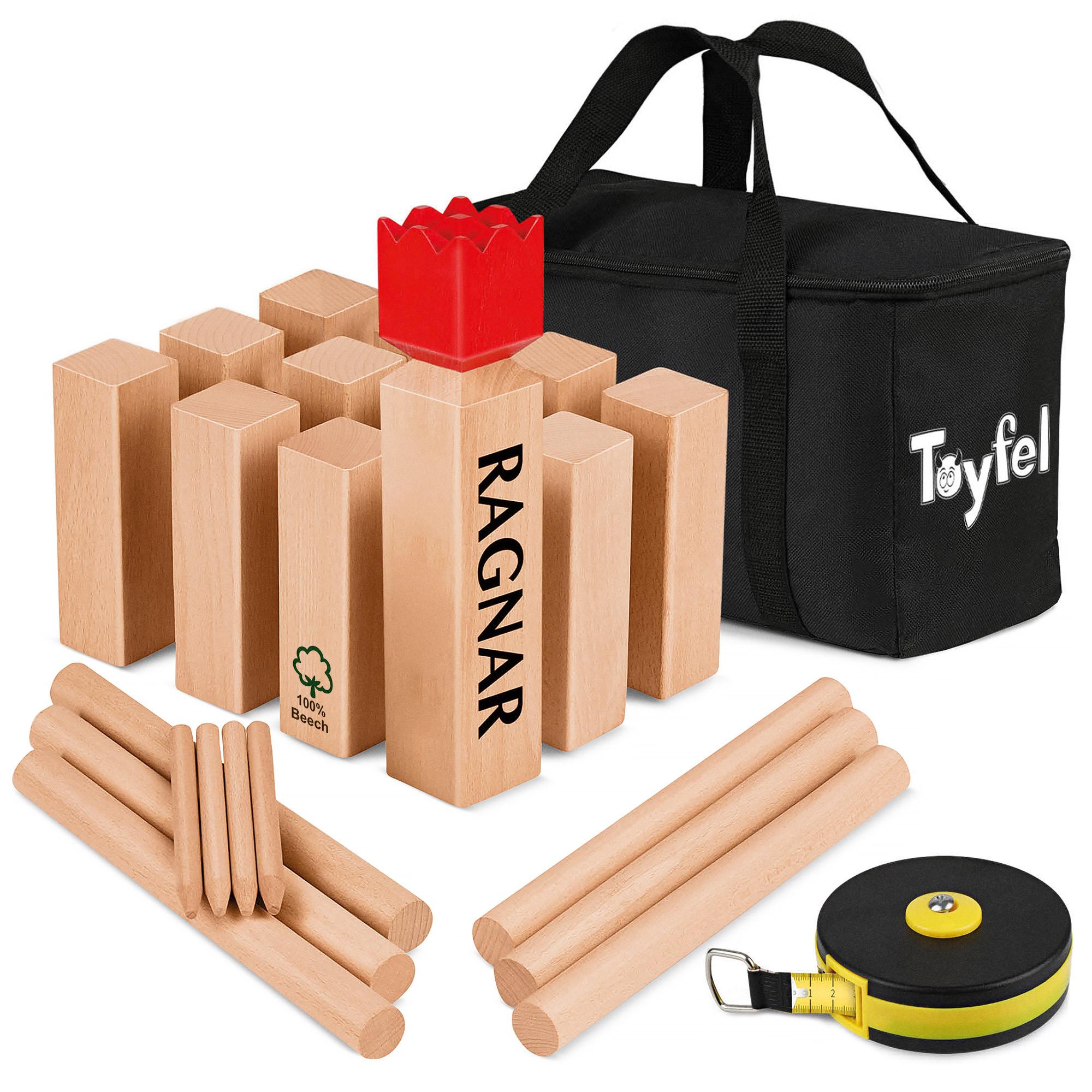 KUBB Ragnar - Naturfarben, Holz (30/6cm) - Toyfel