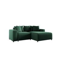 ECKSOFA Megan Xs In Salvador - Dunkelgrün, Holzwerkstoff/Textil (240/165cm) - Fun Möbel