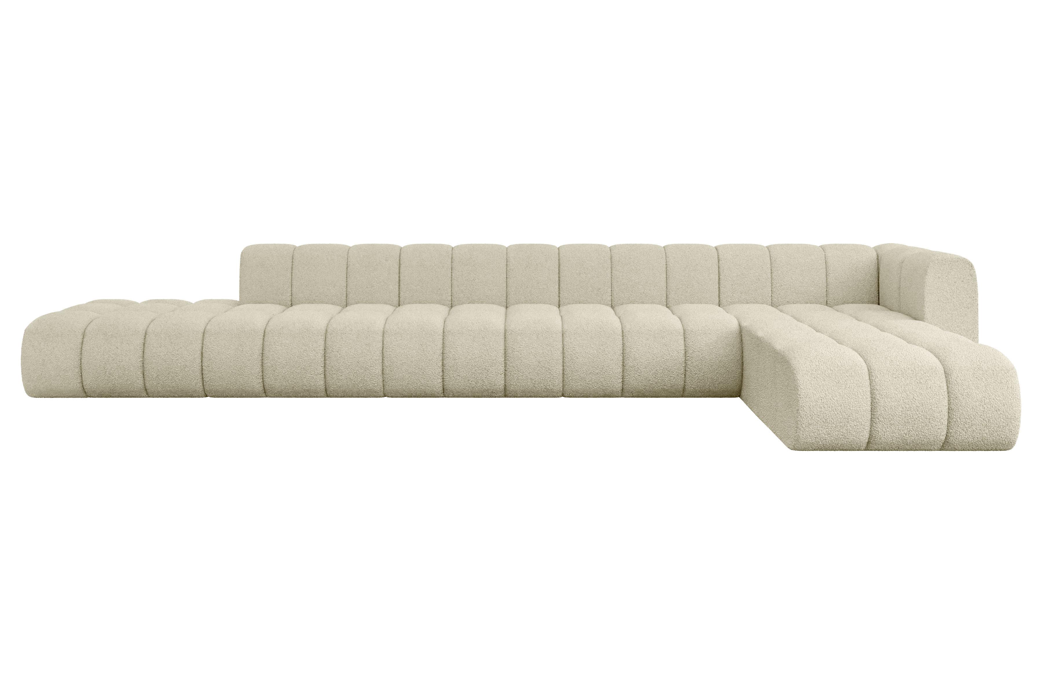 ECKSOFA modulares Sofa Zuvon-L3 - 478x177x70 cm Beige - Beige, Holzwerkstoff/Textil (478/177cm) - ALTDECOR