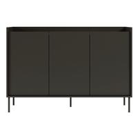 SIDEBOARD Tovi Schwarz / Holzoptik Nussbaum 140 cm - Schwarz, Holzwerkstoff/Metall (139.8/95.5/36.4cm) - Selsey