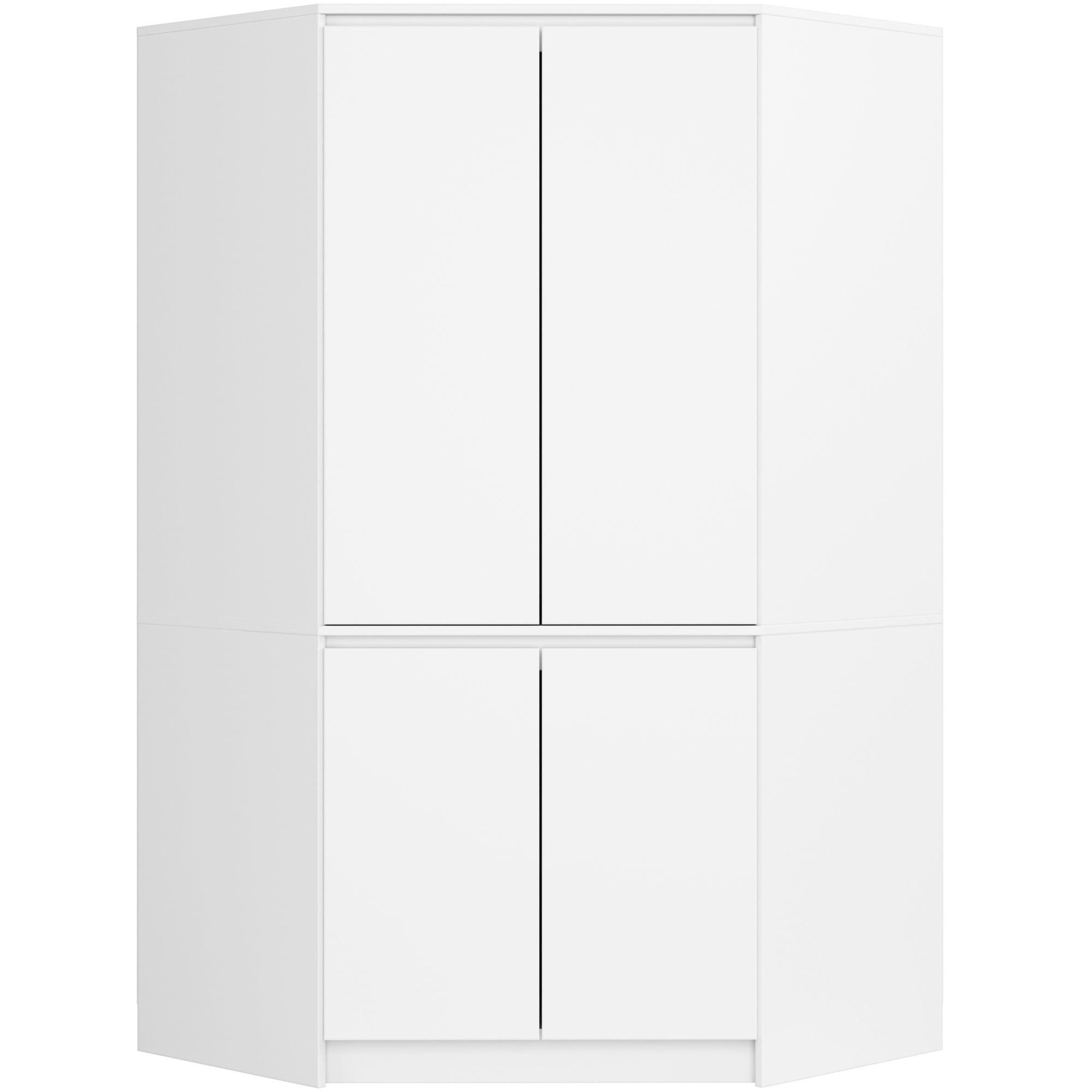 KLEIDERSCHRANK Weiß 180/100/50 - Weiß, Holzwerkstoff (100/180/50cm) - RAUMHIRSCH FURNITURE