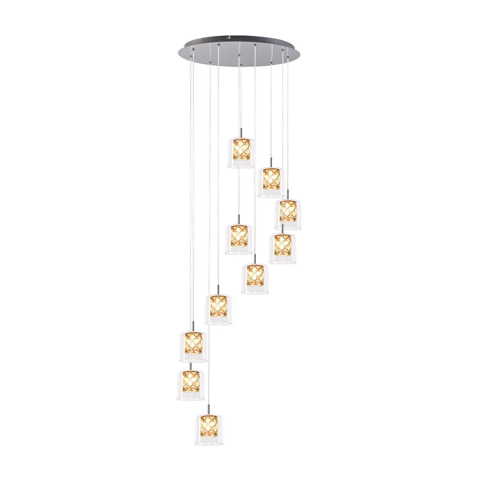 HÄNGELEUCHTE Zirem 44/44/250 cm - Transparent, Metall (250/44/44cm) - ZMH