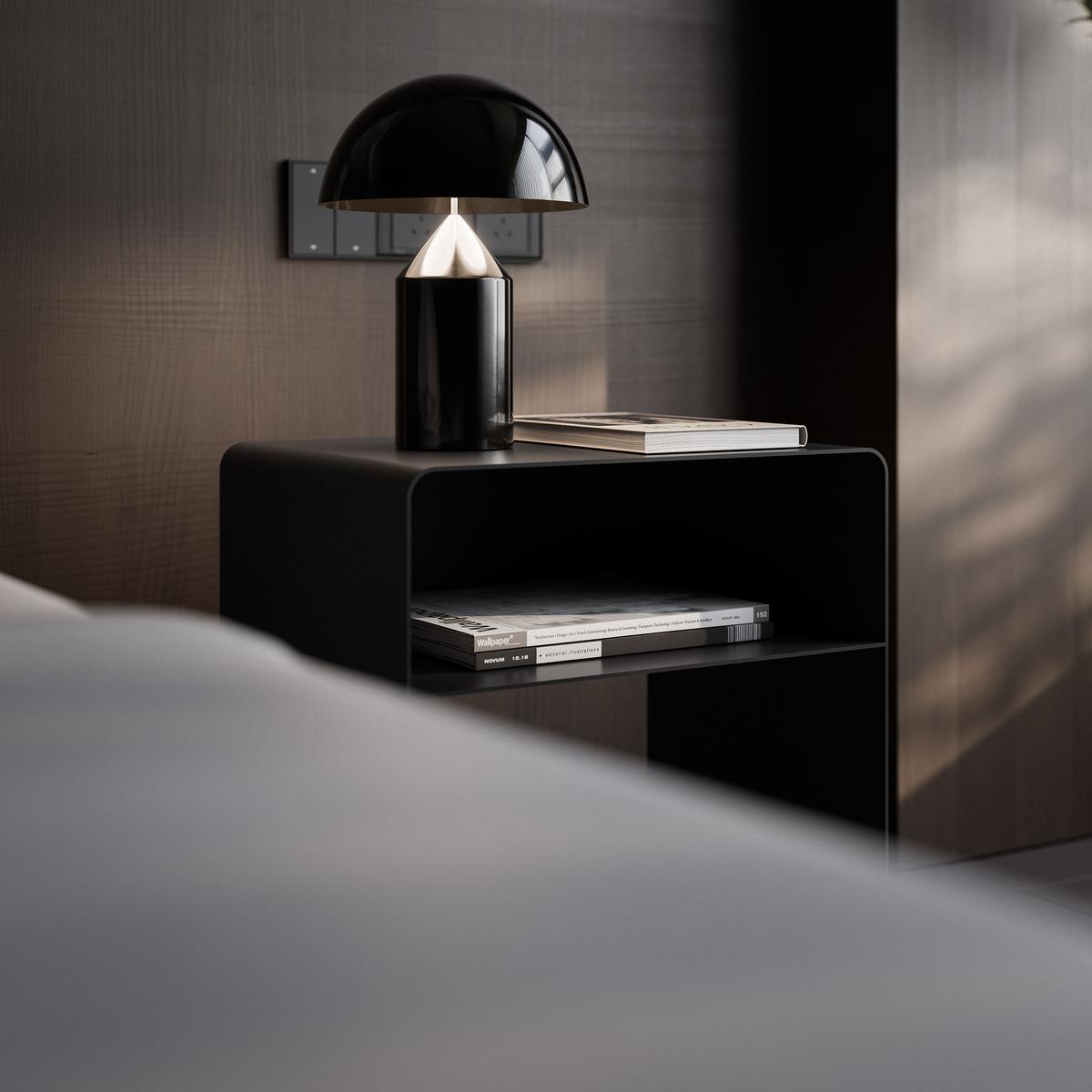 NACHTSCHRANK LANA 45/35/50 cm Schwarz - Schwarz, Metall (45/50/35cm) - Idohome
