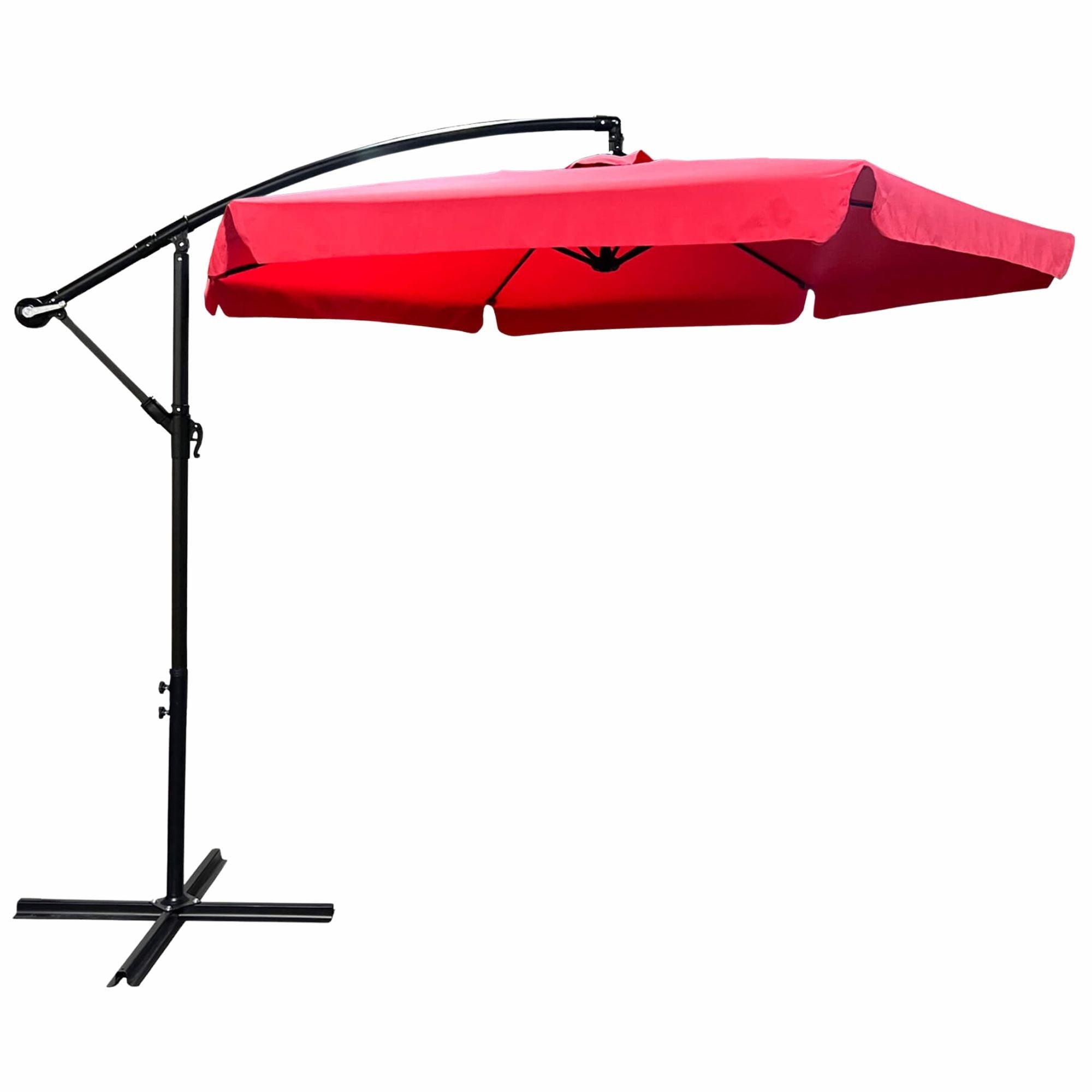 GARTENSCHIRM Rot 300/245/300 - Rot, Textil/Metall (300/300cm) - RAUMHIRSCH FURNITURE