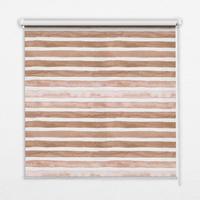 ROLLO LICHTDURCHLÄSSIG 110x180 cm Braun bemalte Streifen - Braun, Textil (110/180cm) - TULUP