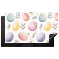 HERDABDECKPLATTE Eier - Bunt - Muster Induktionsschutz 91.6x52.7 cm - Weiß, Kunststoff (91.6/52.7/0.2cm) - MuchoWow