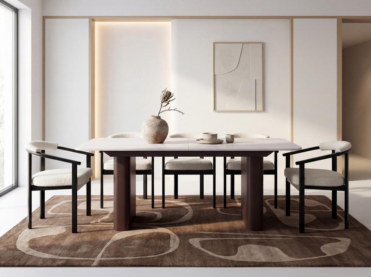 ESSTISCH Riven rechteckig ausziehbar verlängerbar mit Butterfly-Auszug, Weiß 200-296/90/76 cm - Weiß/Braun, Holzwerkstoff/Metall (90/296/76cm) - WFL GROUP