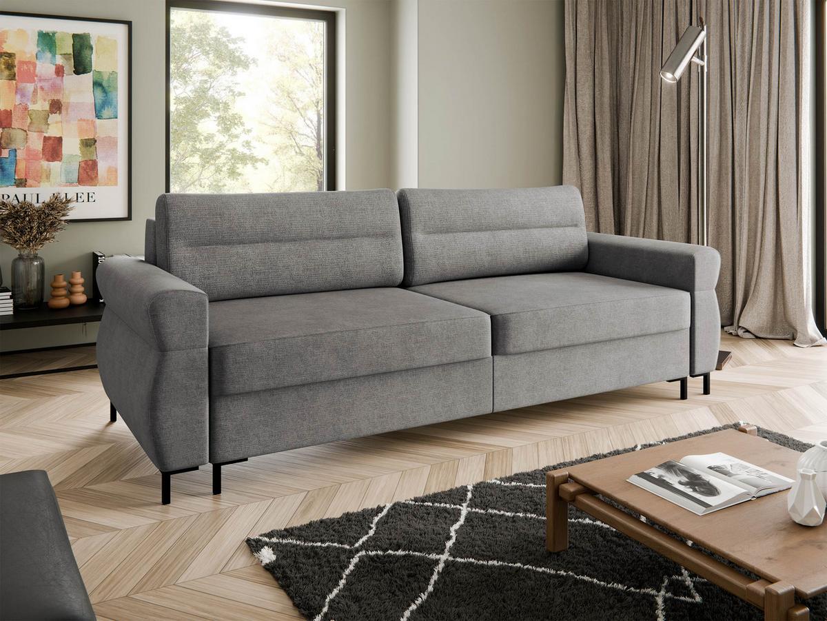 SCHLAFSOFA Berne - Blaugrau/Schwarz, Holz/Kunststoff (238/92/95cm) - MIRJAN24