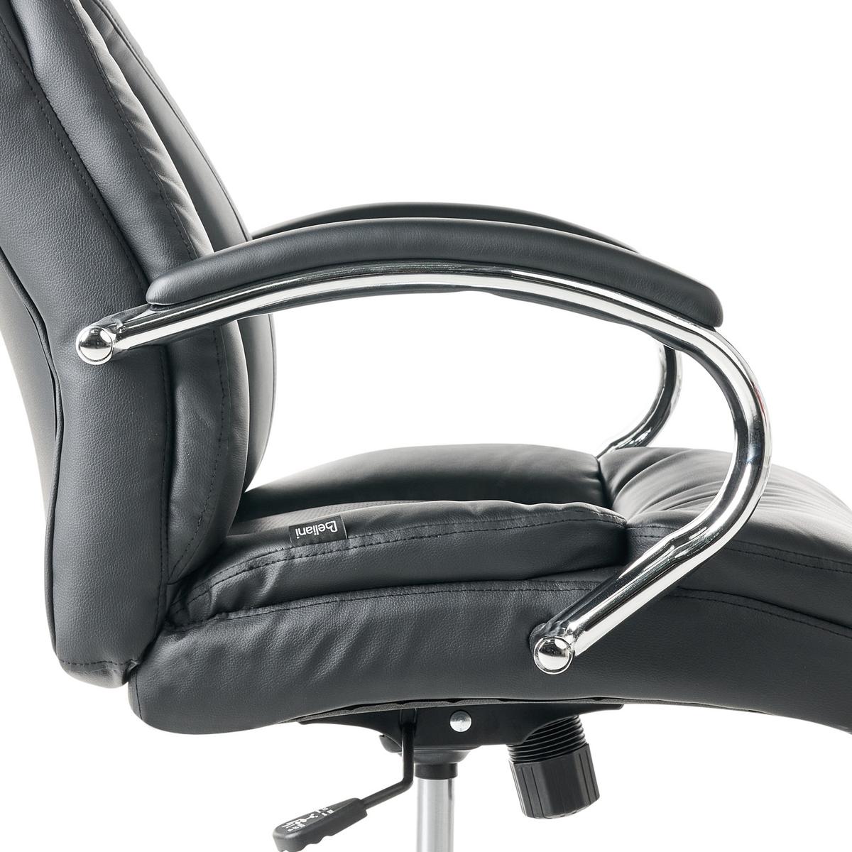 CHEFSESSEL Kunstleder Schwarz Honor - Schwarz, Kunststoff (65/112/65cm) - Beliani