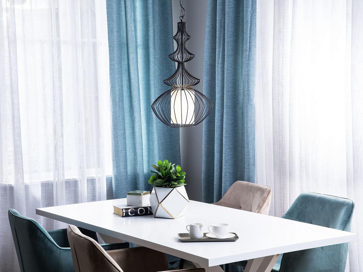 HÄNGELEUCHTE Kolva 40/40/110 cm - Schwarz, Metall (40/40/110cm) - Beliani