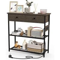 KONSOLENTISCH 81cm Grau - Grau, Holz (30/81/81cm) - COSTWAY