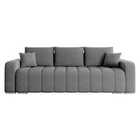 SCHLAFSOFA Pufetto Boucle - Silberfarben/Grau, Holz/Textil (244/86/90cm) - MIRJAN24