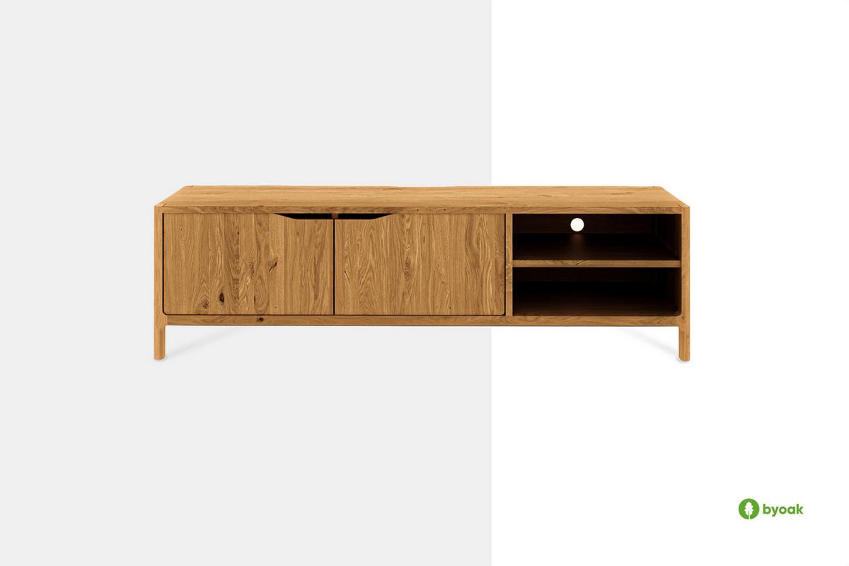 TV-SCHRANK PAUL Wildeiche - Wildeiche, Holz (160/48/50cm) - byoak