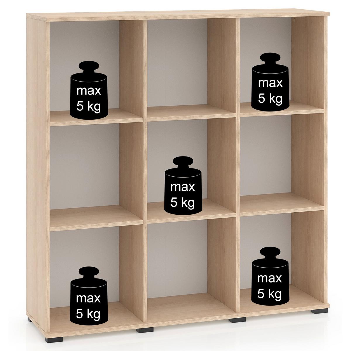 STANDREGAL Odelis 119 cm - Beige/Schwarz, Holzwerkstoff/Kunststoff (119.8/123.9/33.7cm) - Selsey
