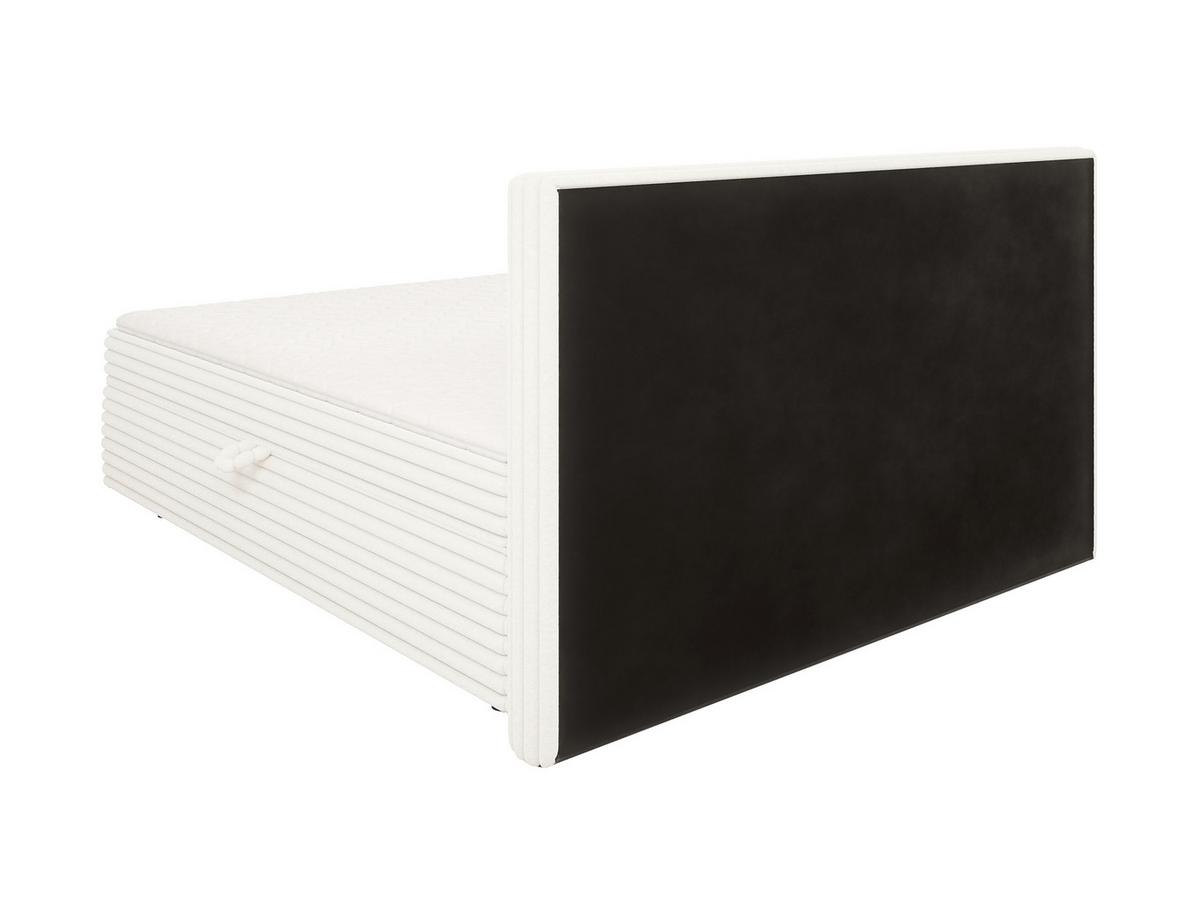 BOXBETT Roma 180/200 cm Hellbeige Plüschcord - Beige/Schwarz, Holz/Kunststoff (180/200cm) - S-Style