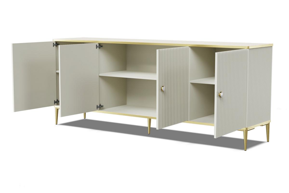 KOMMODE Kaschmir, Gold 182/73/40 - Kaschmir, Holzwerkstoff (182/73/40cm) - RAUMHIRSCH FURNITURE