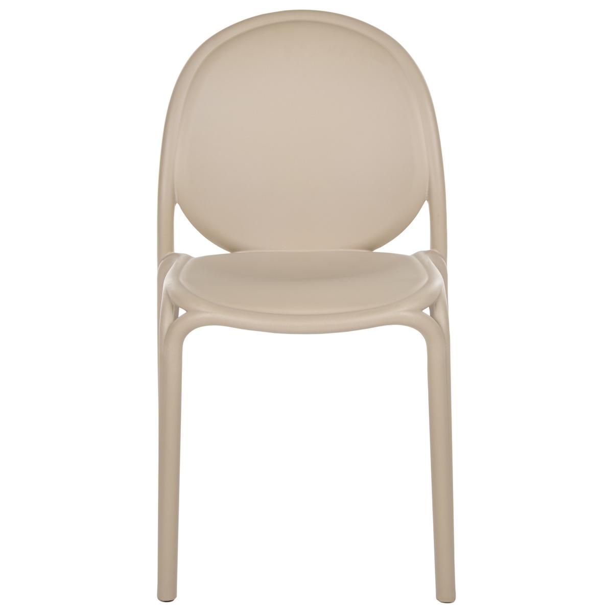 GARTENSTUHL 4er Set Beige Brugnello - Beige, Kunststoff (44/80/47cm) - Beliani