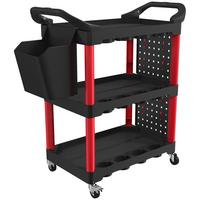 WERKZEUGWAGEN Kunststoff Schwarz und Rot - Schwarz, Kunststoff (43/96/95cm) - HOMCOM