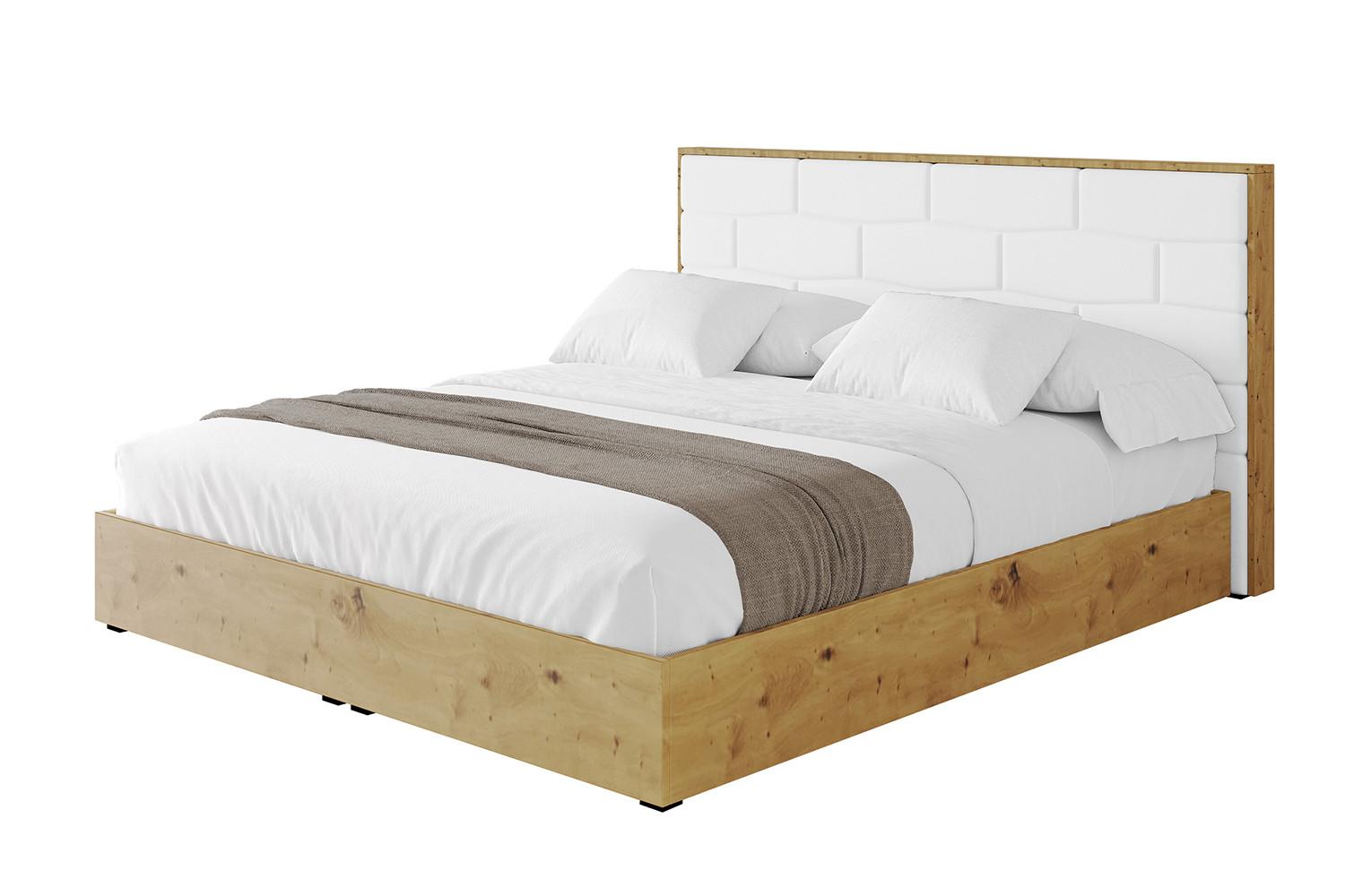 POLSTERBETT mit Bettkasten und Lattenrost, Bett mit Matratze H3/H4 - ENZO8 160x200 Weiß Kunstleder - Weiß Hochglanz, Holzwerkstoff/Textil (160/200cm) - ALTDECOR