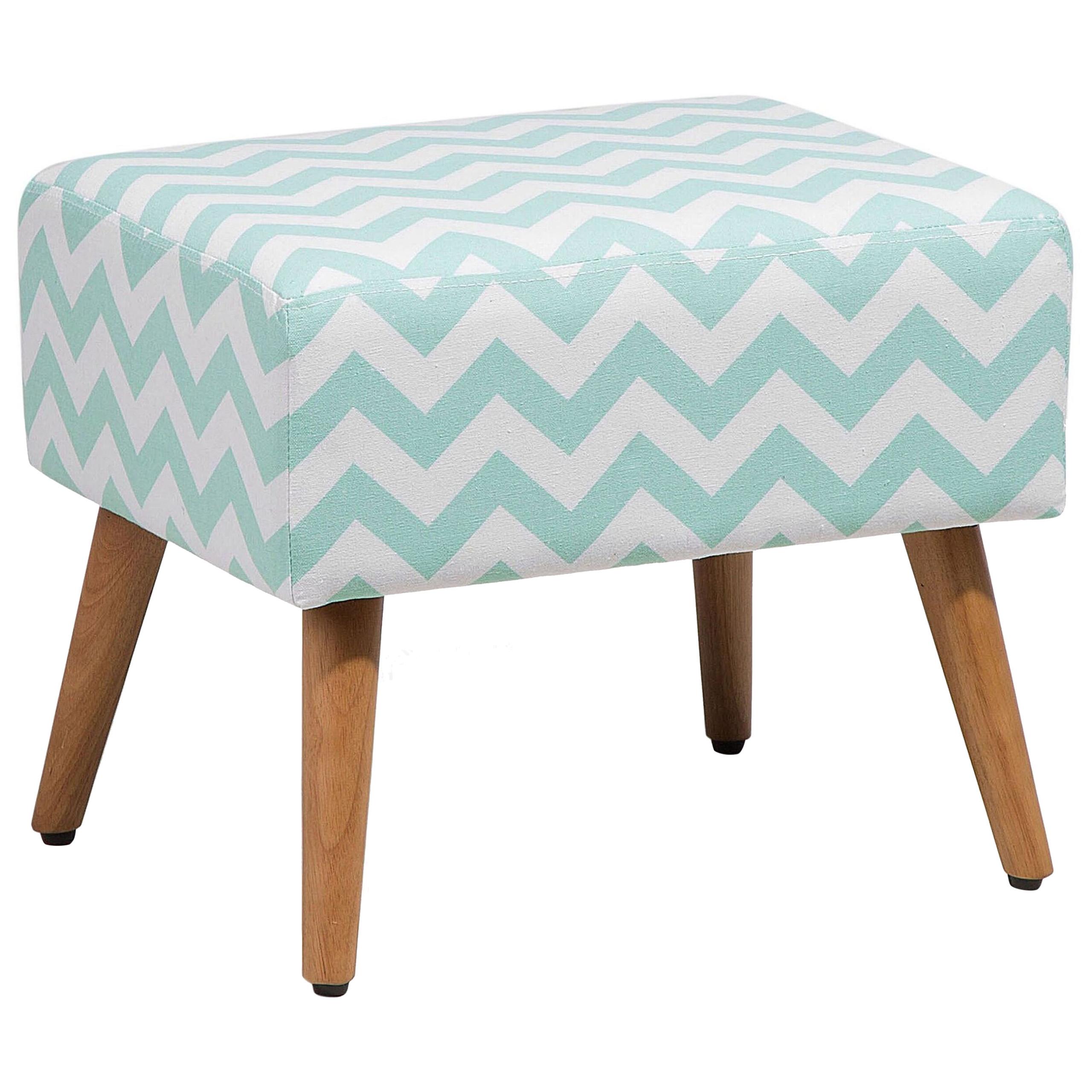 HOCKER Manteo 39/50/42 cm - Grün, Naturmaterialien/Textil (50/42/39cm) - Beliani