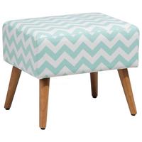 HOCKER Manteo 39/50/42 cm - Grün, Naturmaterialien/Textil (50/42/39cm) - Beliani