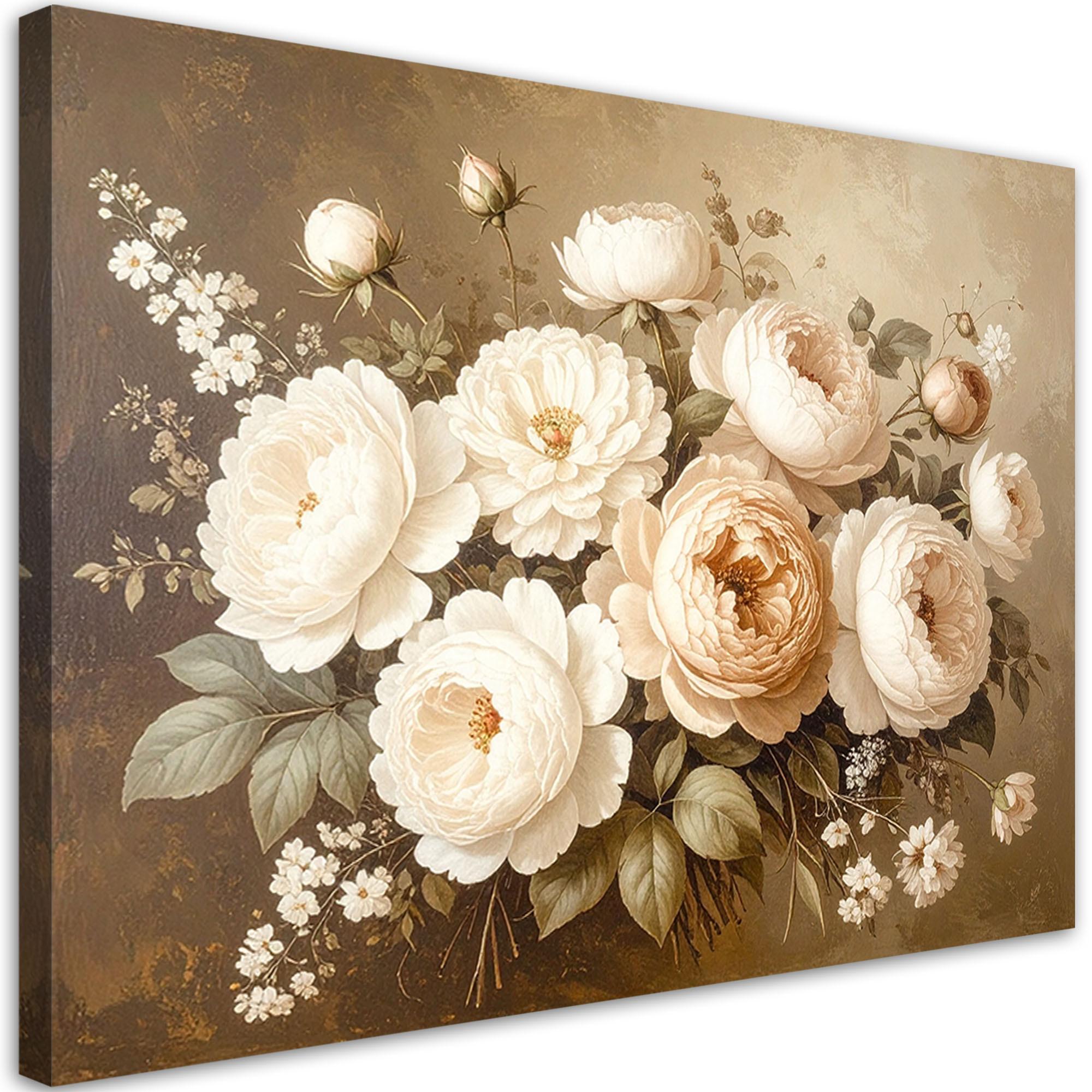 LEINWANDBILD Blumen 30x20cm - Braun, Textil (30/20cm) - Feeby