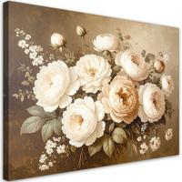LEINWANDBILD Blumen 30x20cm - Braun, Textil (30/20cm) - Feeby