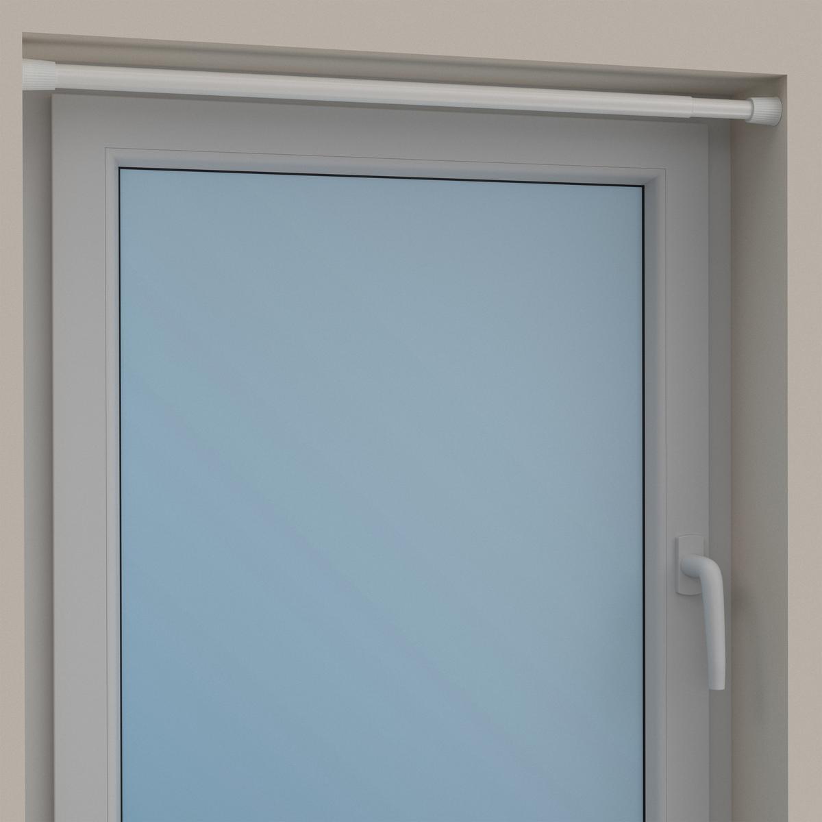 SPANNSTANGE / DUSCHVORHANGSTANGE Serrofix 125-220 cm, 26 / 23 mm Ø Weiß - Weiß, Kunststoff/Metall (220cm) - INTERDECO