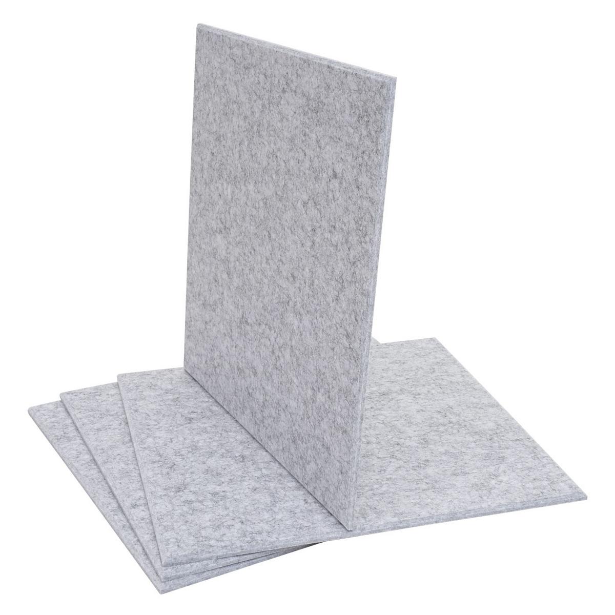 AKUSTIKWANDPANEEL Hellgrau Komplett-Set - Hellgrau, Textil (50/50/1cm) - MCW