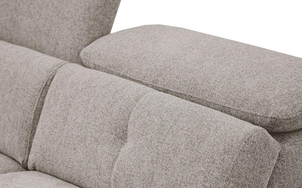 SOFA AVENA 3-Sitzer mit 1 Relaxfunktion, taupe - Taupe, Holzwerkstoff/Textil (204/80/108cm) - Wozimo