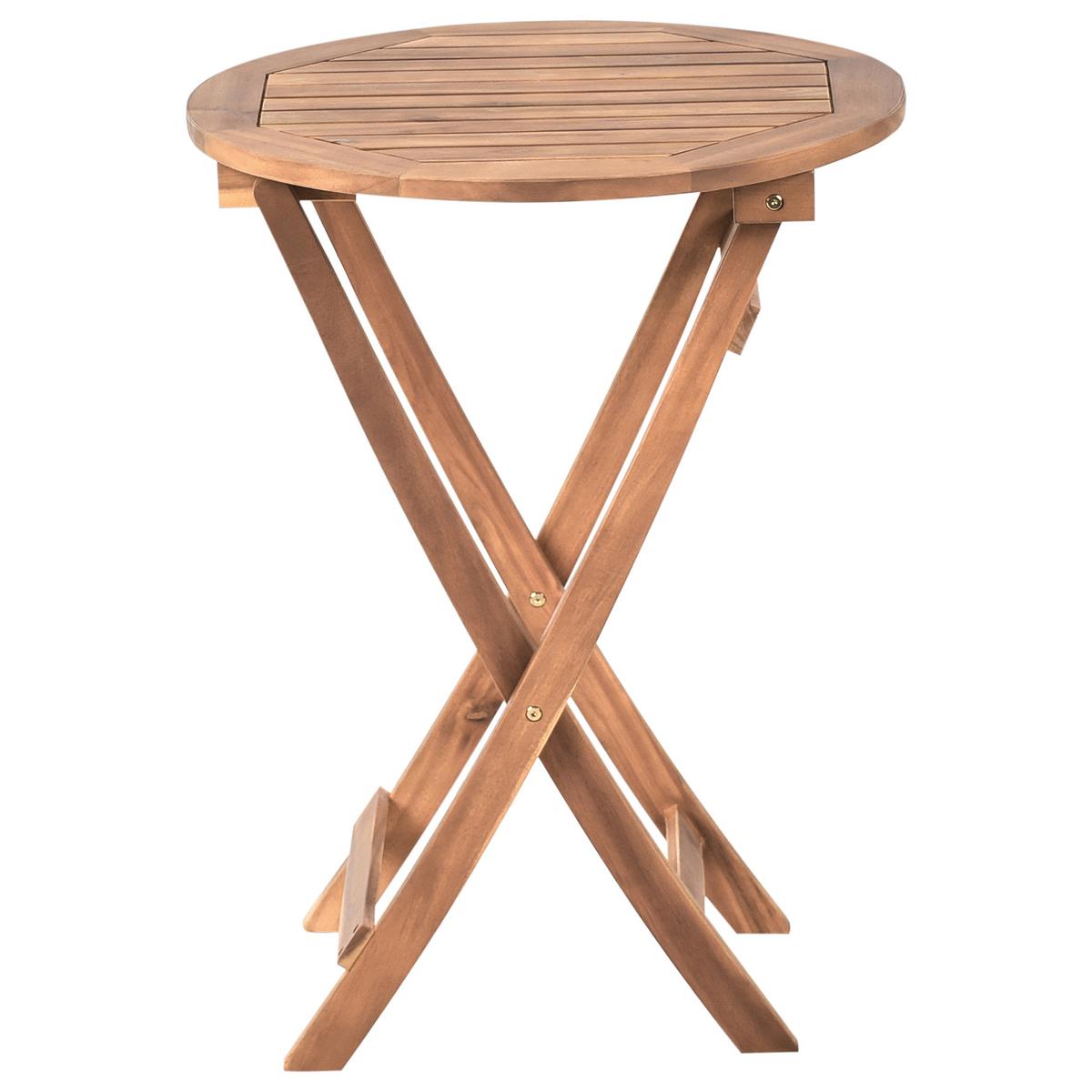 BISTRO-SET klappbar Akazienholz Braun Sacile - Braun, Holz - Beliani
