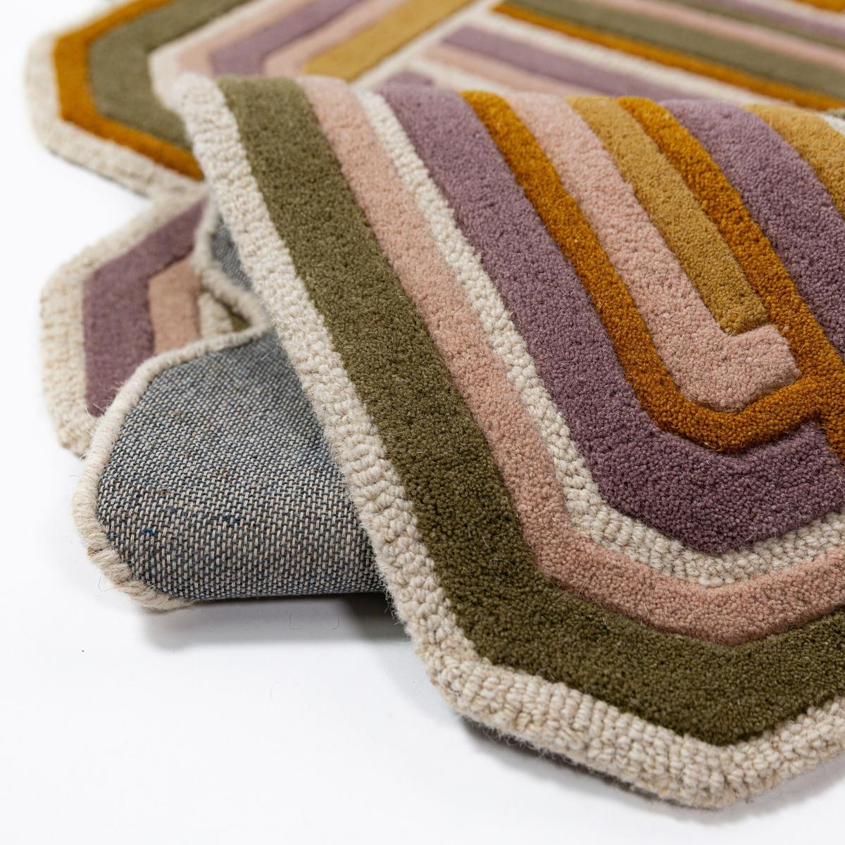 TEPPICH aus Wolle SOAR in Flieder, geometrisch, 160 x 230 cm - Rosa, Textil (230/160cm) - KADIMA DESIGN
