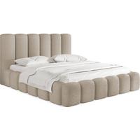 POLSTERBETT Serenity mit Bettkasten, Beige Boucle 120x200 cm - Beige/Birkefarben, Holzwerkstoff/Kunststoff (120/200cm) - WFL GROUP