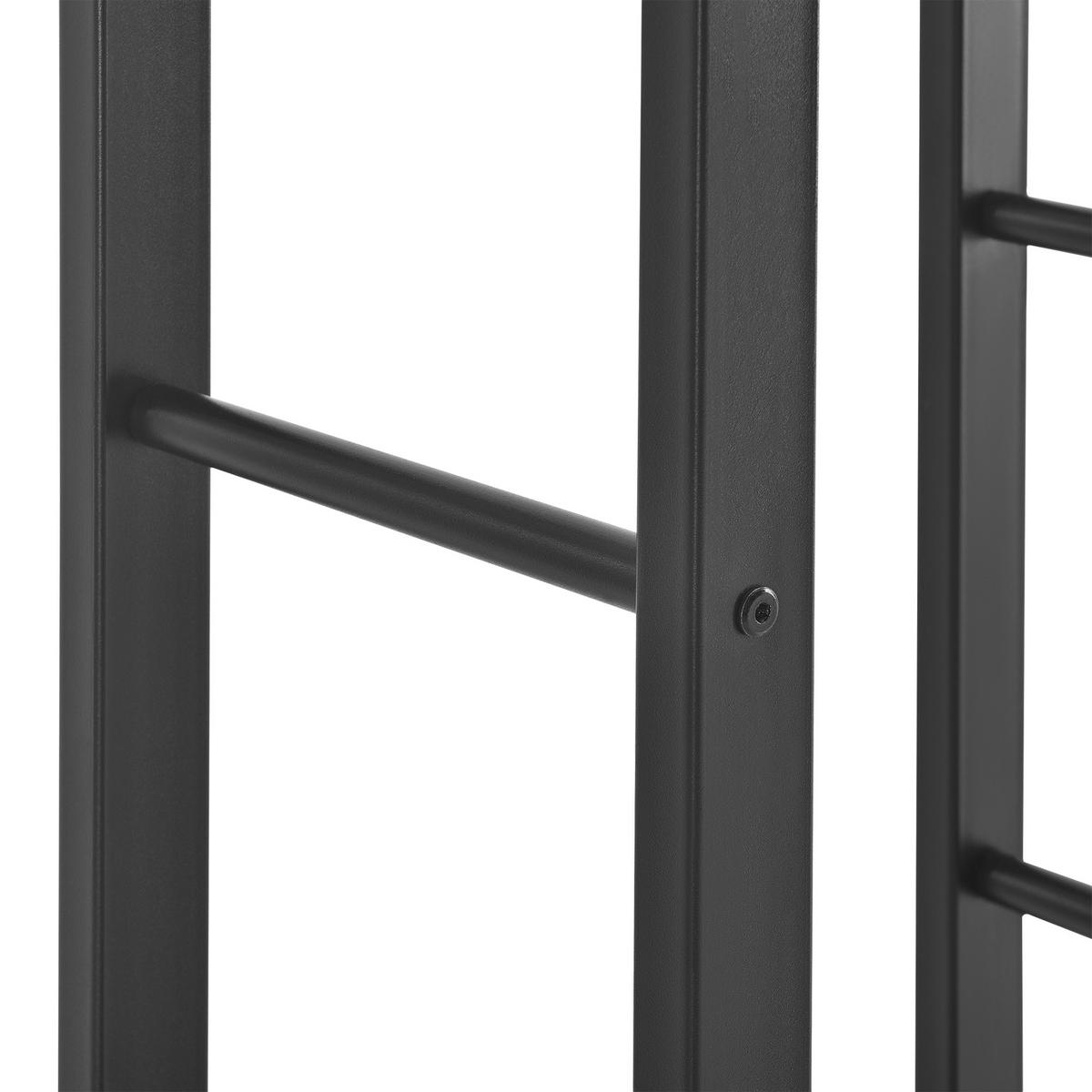KAMINHOLZREGAL Täby - Schwarz, Metall (40/100/25cm) - [en.casa]