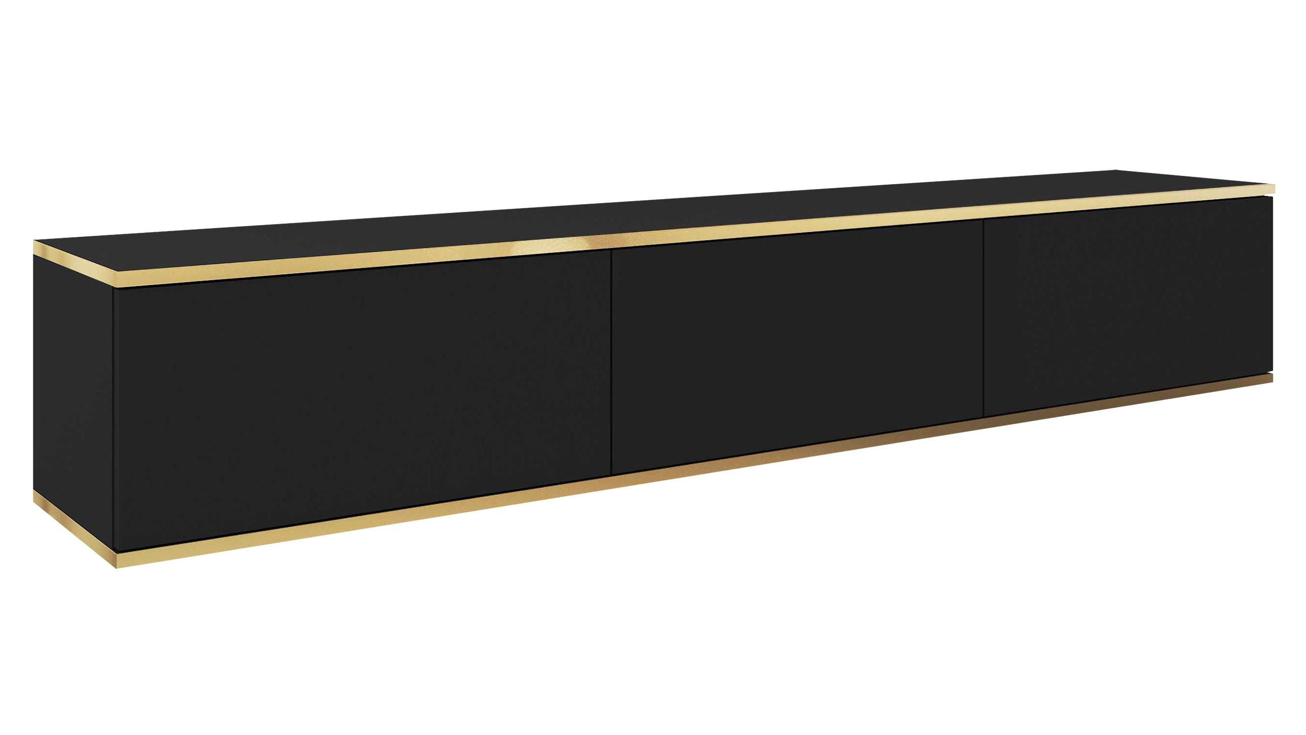 TV-LOWBOARD Oro I - Schwarz, Holzwerkstoff (175/30/32cm) - MIRJAN24
