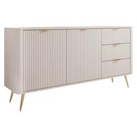 KOMBIKOMMODE Lante 2D3S - Beige/Goldfarben, Holzwerkstoff/Metall (164/82/38cm) - MIRJAN24
