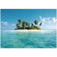 FOTOTAPETE Strand Insel Blau 300x210 cm - Multicolor, Papier (300/210cm) - Wallarena