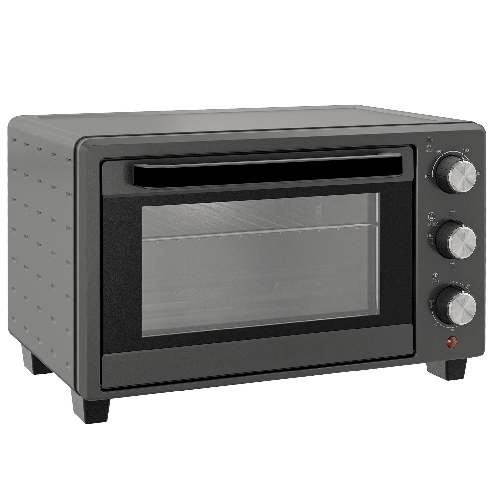 MINIBACKOFEN Grau - Grau, Metall (46.4/38/28.5cm) - HOMCOM
