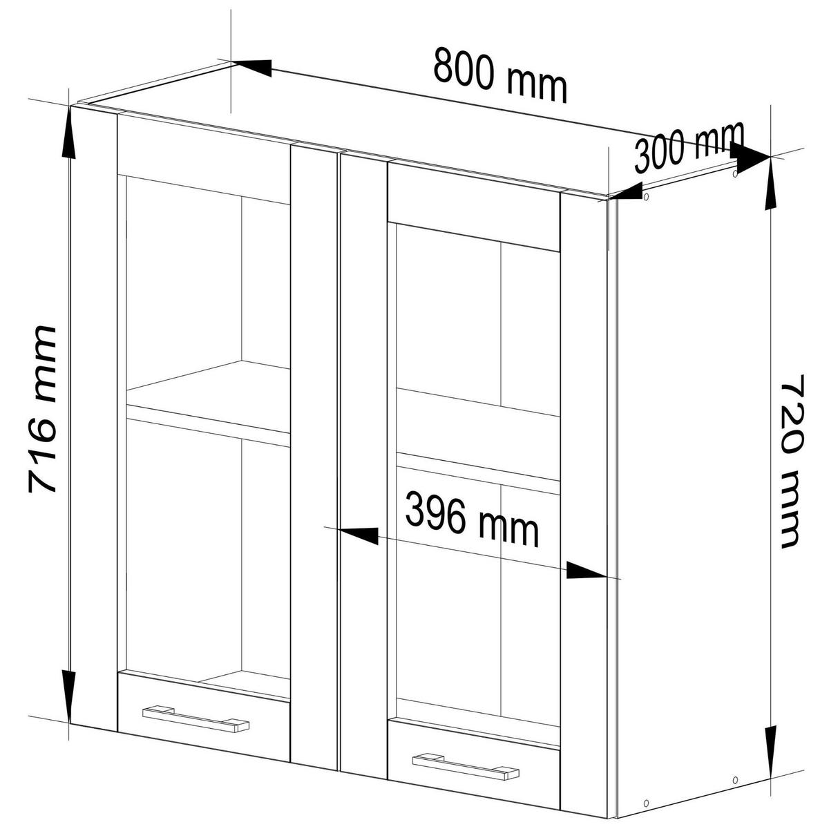 HÄNGESCHRANK Weiß, Eiche Artisan 72/80/30,5 - Weiß/Eiche Artisan, Holzwerkstoff (80/72/30cm) - RAUMHIRSCH FURNITURE