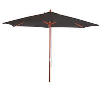 SONNENSCHIRM Anthrazit - Anthrazit, Holz (300/300cm) - MCW
