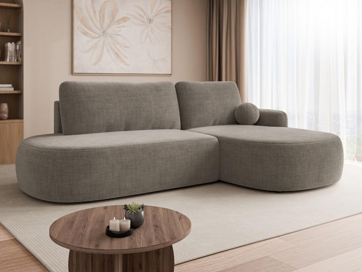ECKSOFA Loridu O Premium, Seite: Rechts - Schwarz/Braun, Holz/Kunststoff (174/274cm) - MIRJAN24