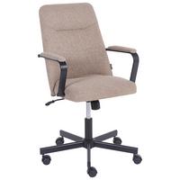 BÜROSTUHL Stoff Hellbraun Caroga - Hellbraun, Textil (62/90/62cm) - Beliani