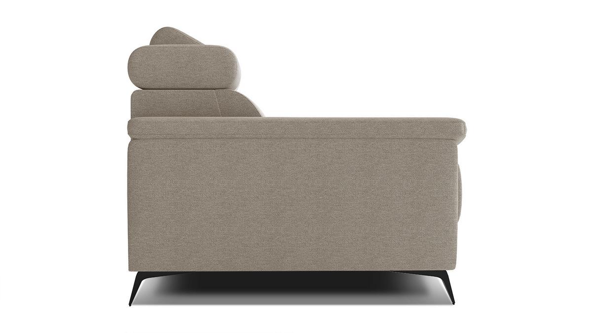 SOFA TAUNUS 2-Sitzer, beige - Beige/Schwarz, Holzwerkstoff/Textil (141/80/102cm) - Wozimo