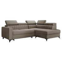 ECKSOFA Milano 2RRLXP, Seite: Rechts 2R+R+LXP - Beige, Holz/Textil (195/249cm) - MIRJAN24