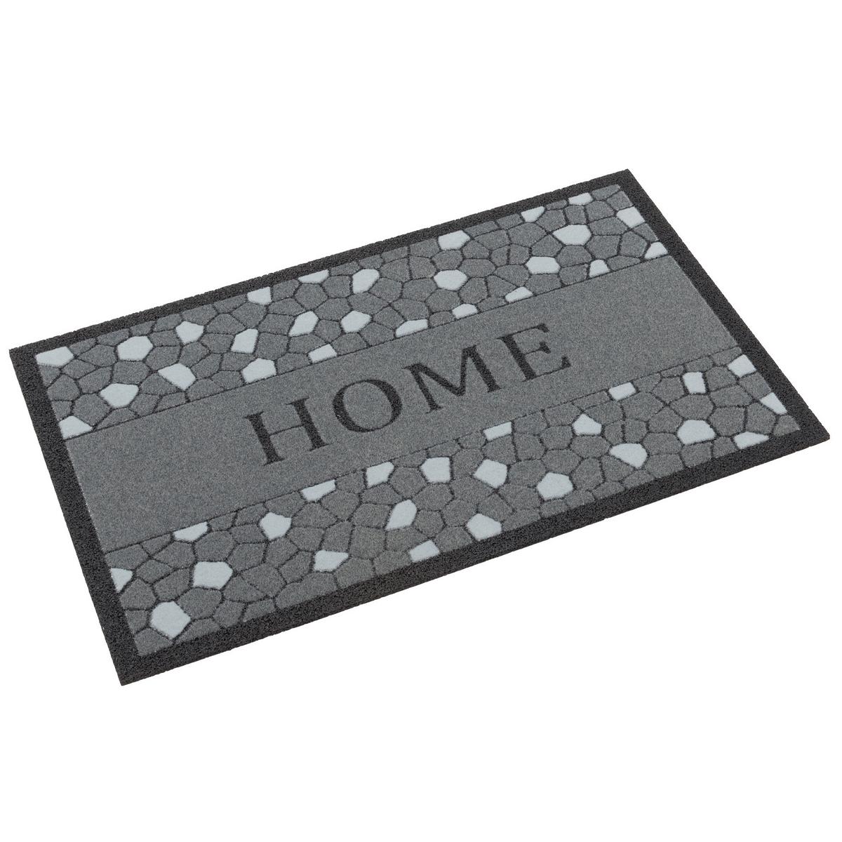 IN & OUTDOOR FUSSMATTE RUBBER FLOCK HOME - Schwarz, Textil (40/60cm) - Pergamon