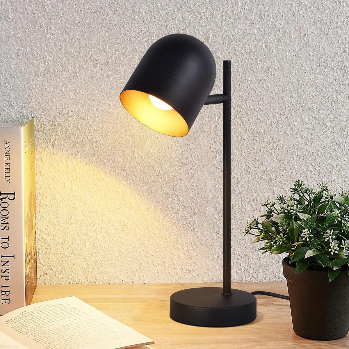 TISCHLAMPE Mila 21.5/12/35 cm - Schwarz, Metall (21.5/12/35cm) - ZMH
