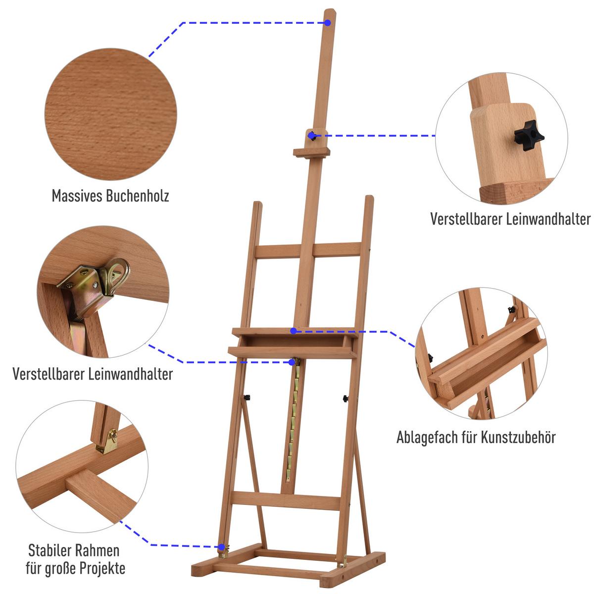 STAFFELEI Buchenholz Natur - Naturfarben, Holz - Vinsetto