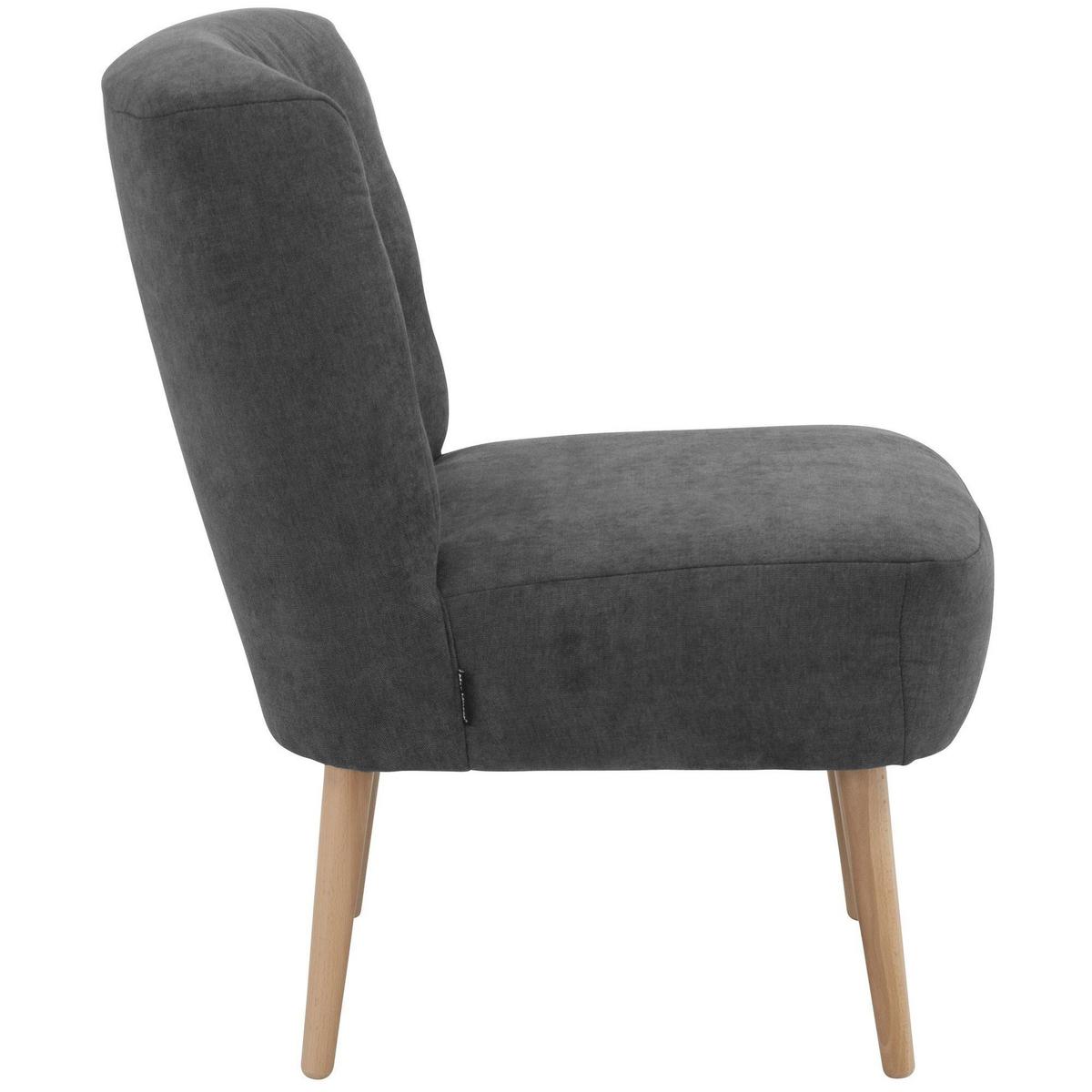 SESSEL Kamle Bezug Flachgewebe Buche natur / anthrazit - Anthrazit, Kunststoff (68/78/58cm) - 58aufmkessel