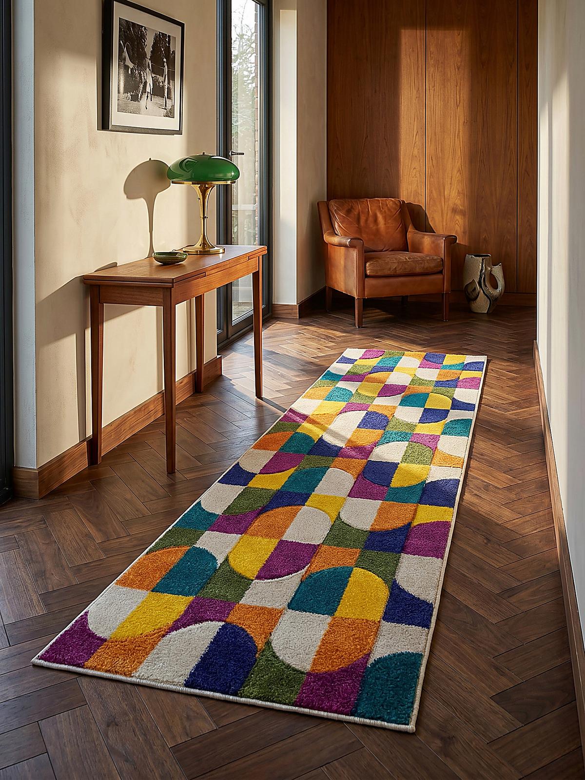 TEPPICH QUAGGY, geometrisch, Bunt, 66 x 230 cm - Multicolor, Textil (230/66cm) - KADIMA DESIGN