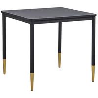 ESSTISCH 80/80/75 cm Schwarz, Goldfarben Quadratisch Shalford - Schwarz, Holzwerkstoff (80/80/75cm) - Beliani